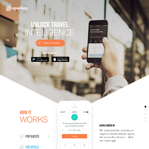 Application website with the title 'Homepage for an Mobile App'