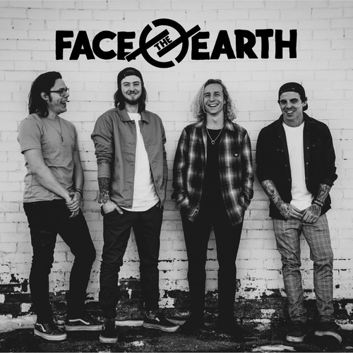 Metal band design with the title 'Face The Earth band logo'