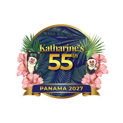 Tropical logo with the title 'Logo for Katharine's 55th'
