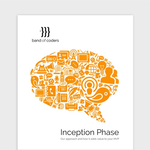 Whitespace design with the title 'Stand out with a polished 4 page pdf for Band of Coders'