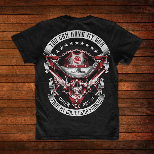 Soldier t-shirt with the title '2nd Amendment T-Shirt Design'