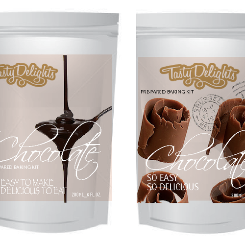 Chocolate label with the title 'Guaranteed Prize - We need a catchy product label. Express yourself '