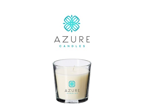 Candle design with the title 'AZURE'