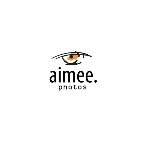Eye design with the title 'Aimee Photos Logo'