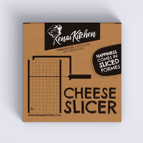 Cheese packaging with the title 'Cheese Slicer packaging'