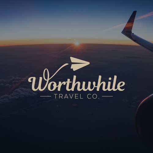 Paper plane design with the title 'Luxury European Travel Logo'