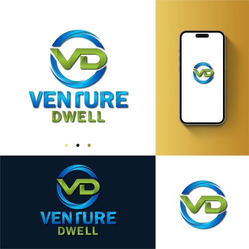 Builder logo with the title 'New Logo Design Concept of "Venture Dwell"'