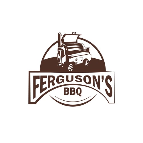 Pork logo with the title 'classic circle barbeque logo'