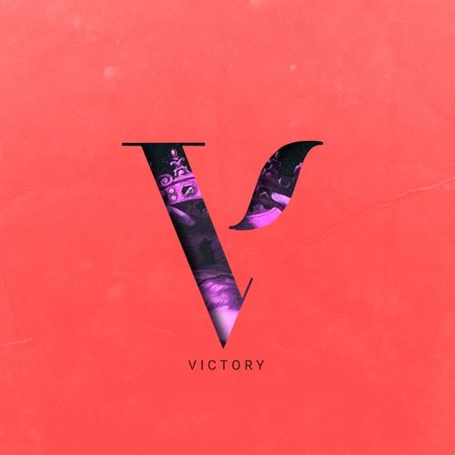 Typography artwork with the title 'Victory'