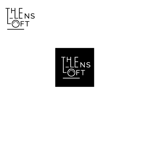 Photography brand with the title 'Lens & Camera Logo'