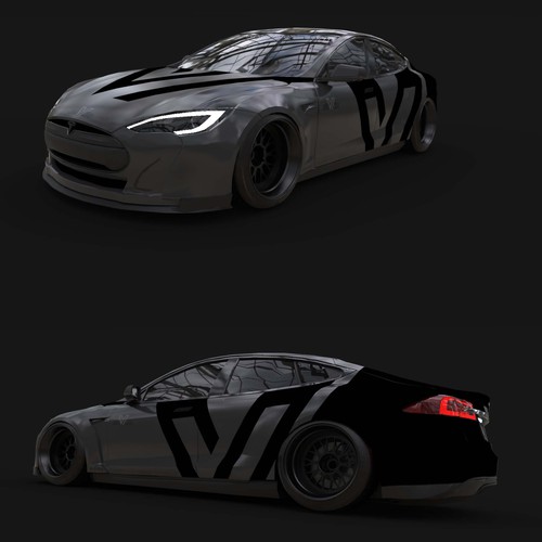 Table design with the title 'Car wrap - Elevate Customs'