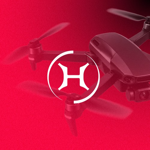 Lettermark logo with the title 'Drone Service Logo'