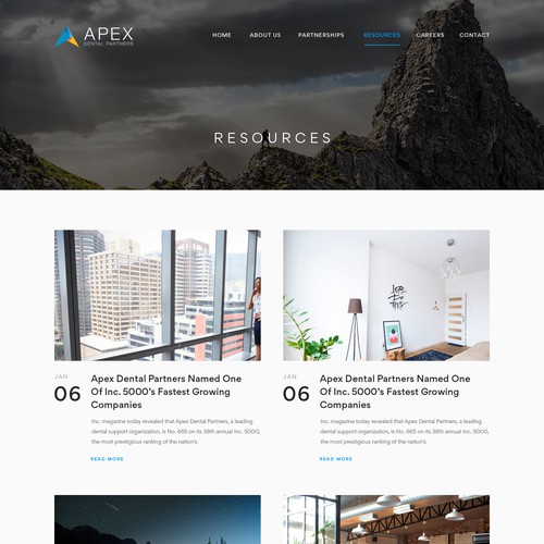 Corporate website with the title 'Web Design'