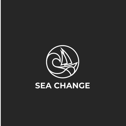 Sailboat logo with the title 'Sailboat & Wave'