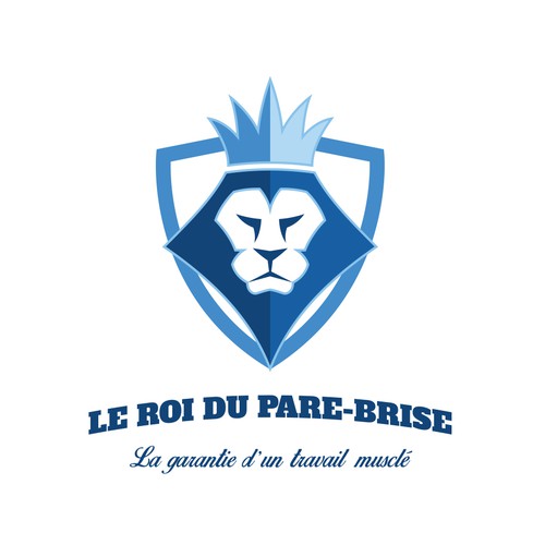 Lion brand with the title 'Logo Pare-brise'