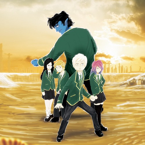 Digital art book cover with the title 'Abraham Frost'