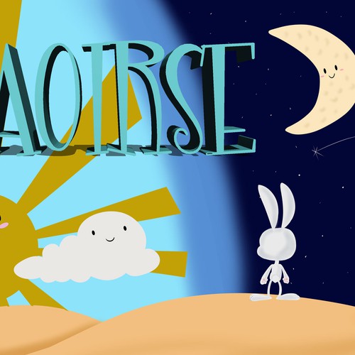 Moon artwork with the title 'ilustration'