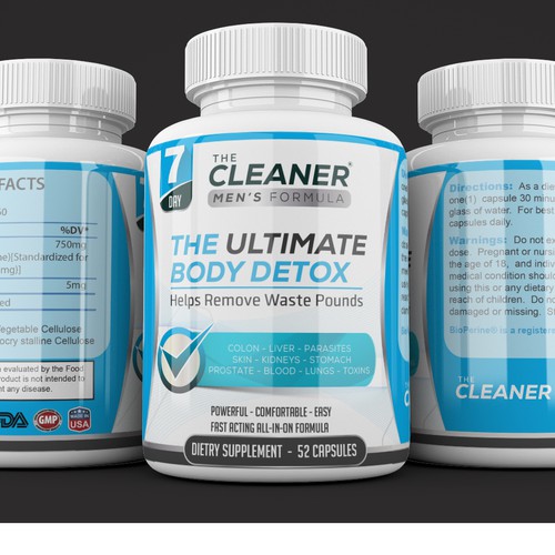 Vitamin design with the title 'the cleaner'