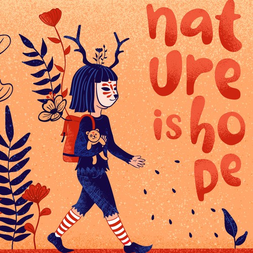 Plant illustration with the title 'Ilustration'