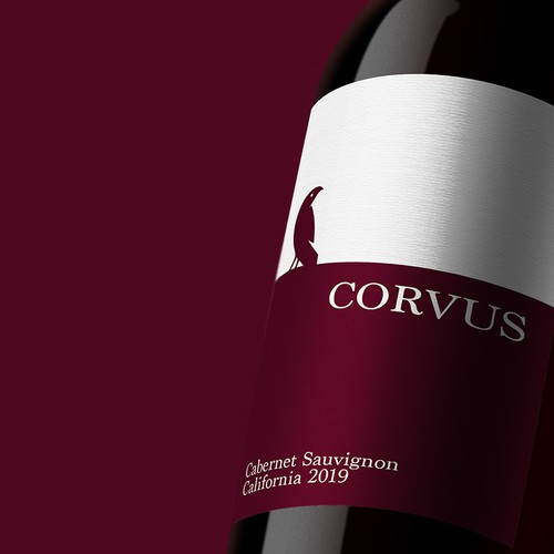 Red label with the title 'Minimal modern label'