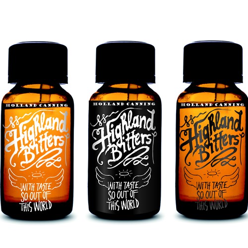 Hand-drawn label with the title 'product label for Holland Canning'