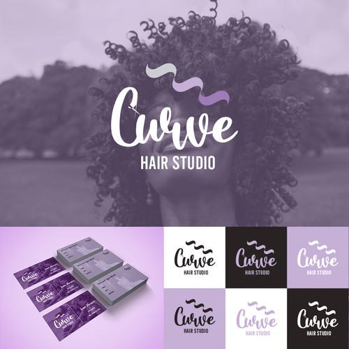 Stylist design with the title 'Hair studio logo'
