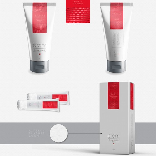 Creative packaging with the title 'Eram dental care'