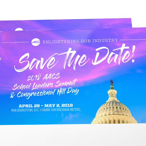 Save the date design with the title 'An eye-catching save-the-date postcard'