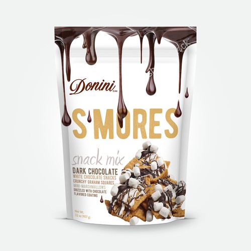 Chocolate design with the title 'S'mores Snack'