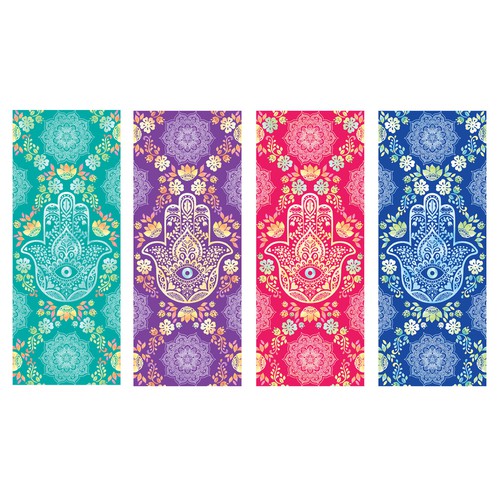 Yoga mat design with the title 'Yoga Mat'