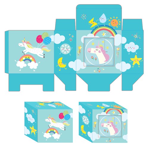 Cartoon packaging with the title 'Box packaging'