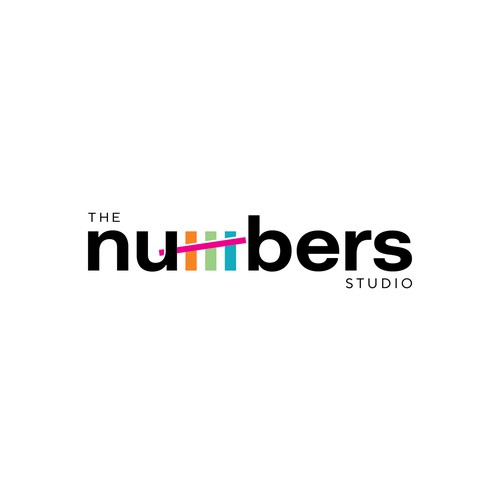 M logo with the title 'numbers logotype'