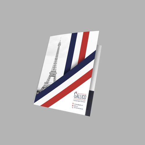 Folder design with the title 'Folder for Language Center'