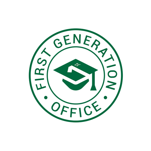 College logo with the title 'First Generation Office | logo for educational institution'