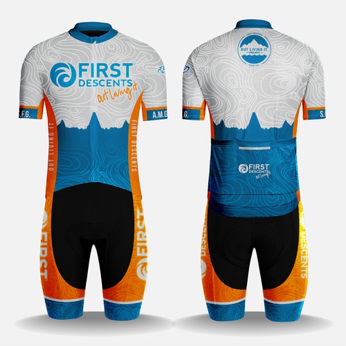 Mountain bike design with the title 'Cycling Jersey'