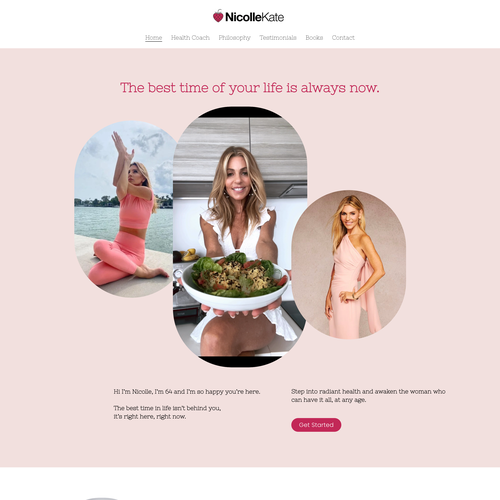 Automation design with the title 'Nicolle Kate - Custom Squarepasce website design '