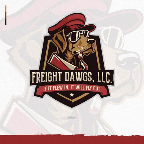 Modern design with the title 'Freight Dawg, LLC. Logo design.'