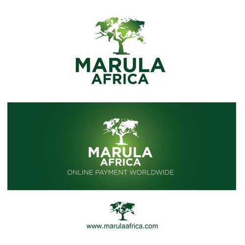 World map design with the title 'Marula Africa'
