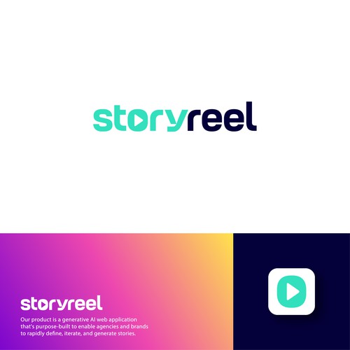 Gradient logo with the title 'StoryReel'