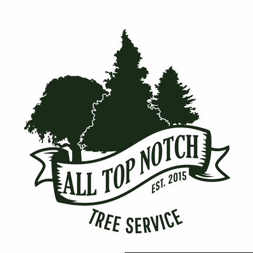 Banner logo with the title 'All Top Notch Tree Service logo suggestion'