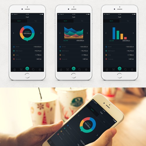 Bill design with the title 'Bills iOS application'