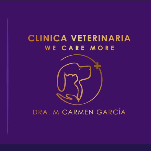 Gold brand with the title 'Pet veterinaria '