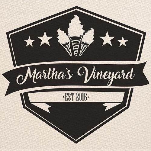 Ice cream shop design with the title 'Logo concept for ice cream business'