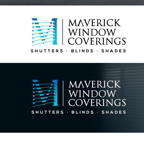 Shading design with the title 'Modern logo Shutters and blinds business '