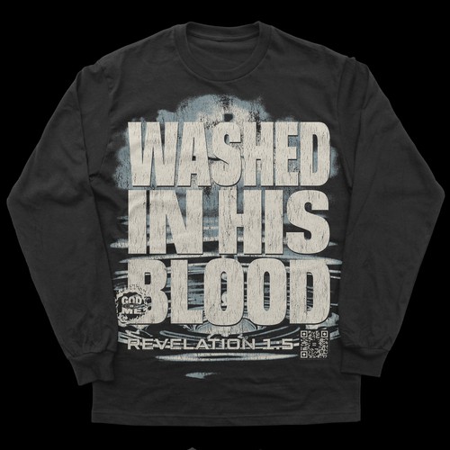 Christian t-shirt with the title 'WASHED IN HIS BLOOD'