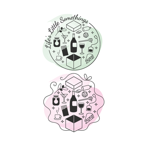 Gift box logo with the title 'Gift box logo concept'