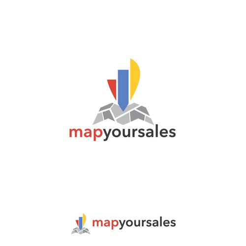 Map logo with the title 'Modern logo for Map Your Sales'