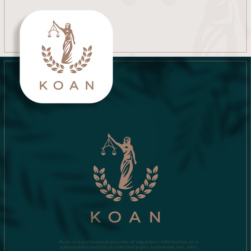 Attorney brand with the title 'Law Firm Logo Design Koan'