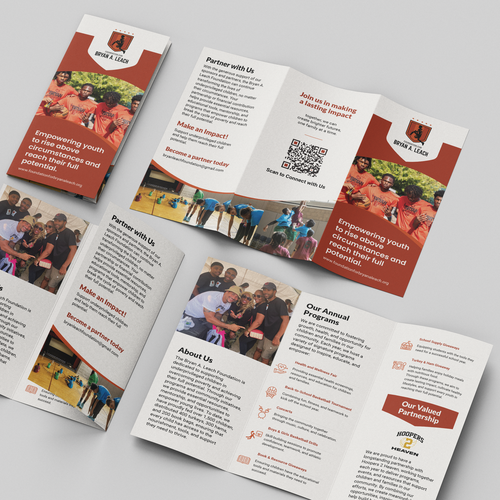 Foundation design with the title 'Brochure designs for BAL Foundation!'