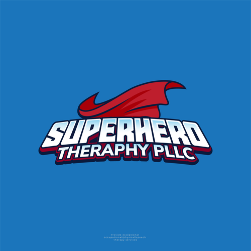 Cape design with the title 'Superhero Therapy PLLC'
